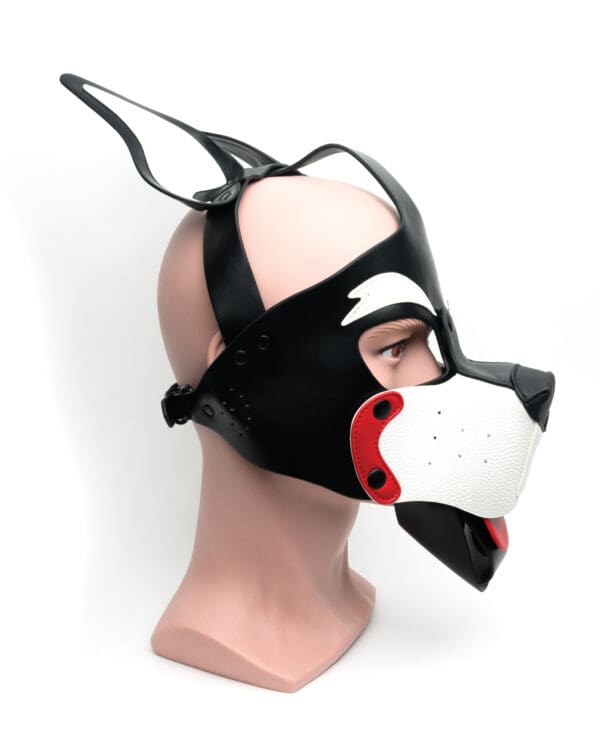 665 Playful Pup Hood - O/S Black/White/Red - Image 2