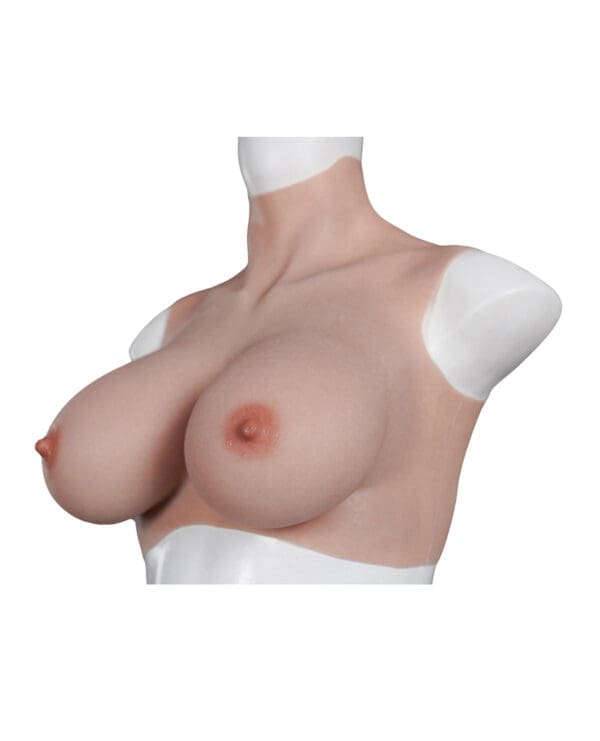 XX-DREAMTOYS Ultra Realistic E Cup Breast Form Large - Ivory - Image 3