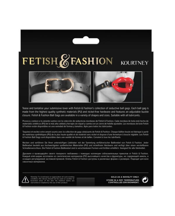 Fetish & Fashion Kourtney Gag - Black/Red - Image 3