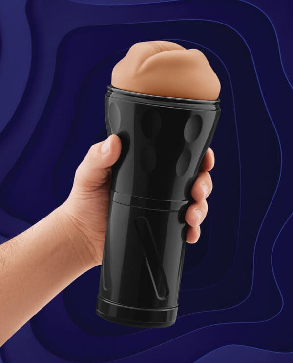 Forto Model M-80 Hard-Side Mouth Masturbator - Tan - Image 5
