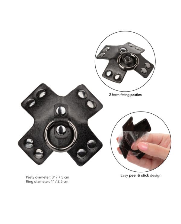 Euphoria Collection O-Ring Pasties - Black O/S - Image 4
