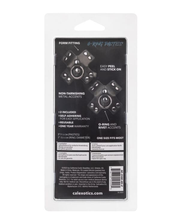 Euphoria Collection O-Ring Pasties - Black O/S - Image 5