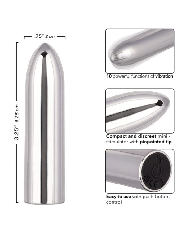 Turbo Buzz Classic Bullet Stimulator - Silver - Image 5