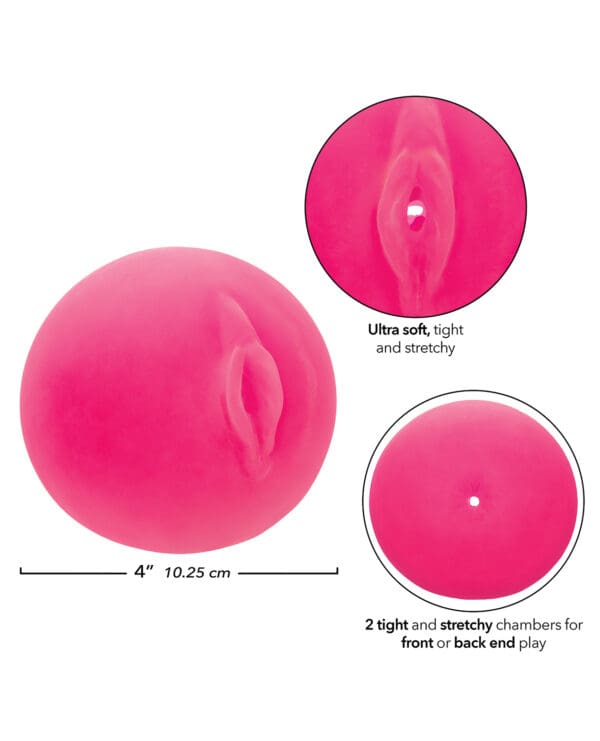 Pop Sock! Pussy & Ass Ball Masturbator - Pink - Image 3