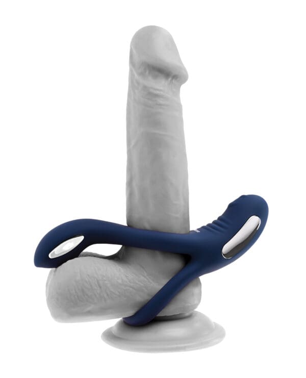 Zero Tolerance Ring Around the Rosy Cock & Ball Vibrator - Blue - Image 4