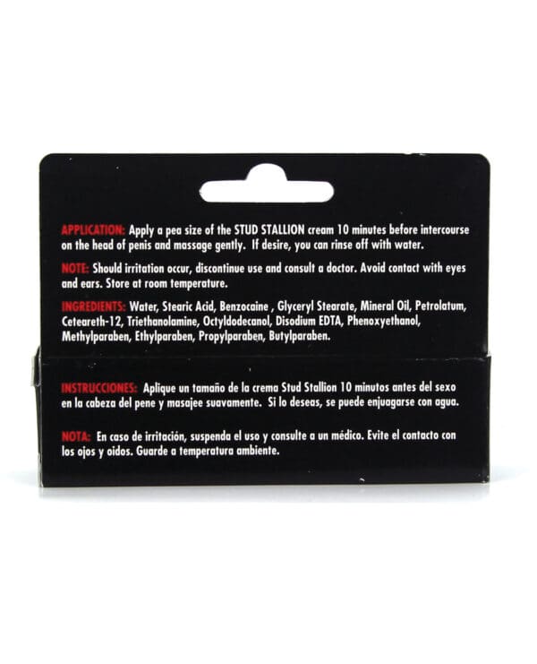 Stud Stallion Prolong Cream for Men - .05 oz Tube - Image 2