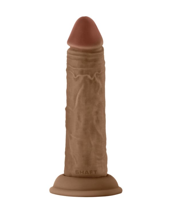 Shaft Model J Flexskin Liquid Silicone 5.5" Dong - Oak - Image 3