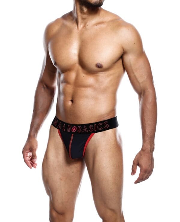 Male Basics Neon Thong Red SM - Image 2