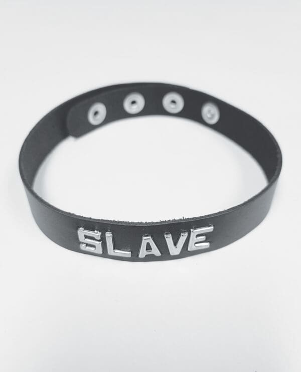 Spartacus SLAVE Leather Collar - Black - Image 2