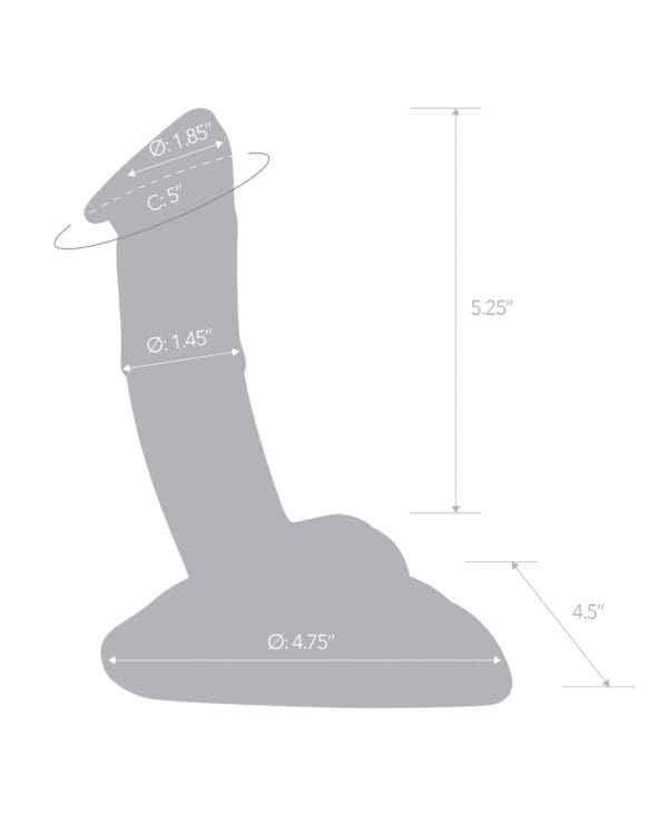 Glas 7.5" Rideable Standing Cock w/Stability Base - Image 5
