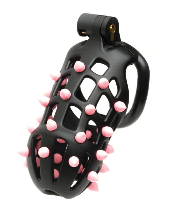 Sport Fucker Cellmate FlexiSpike Chastity Cage - Size 3 Black/Pink - Image 2