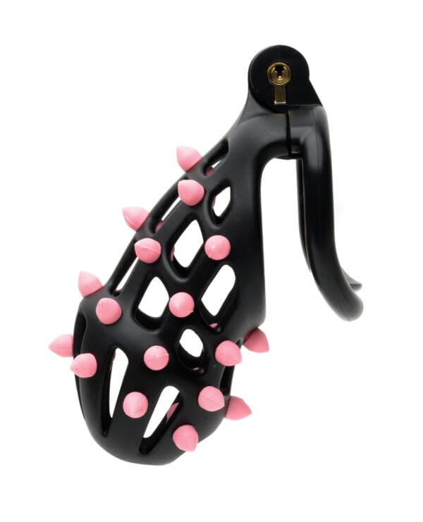 Sport Fucker Cellmate FlexiSpike Chastity Cage - Size 3 Black/Pink - Image 3