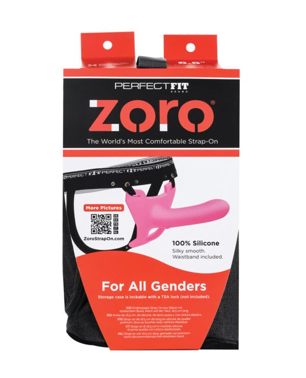 Perfect Fit Zoro 5.5" Strap On w/Case - Pink - Image 4