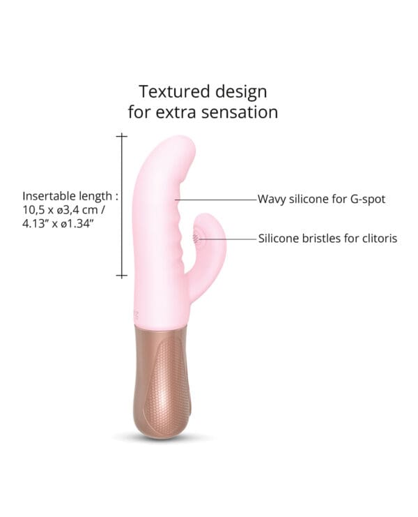 Love to Love Sassy Bunny Thrusting G-Spot Rabbit - Baby Pink - Image 4