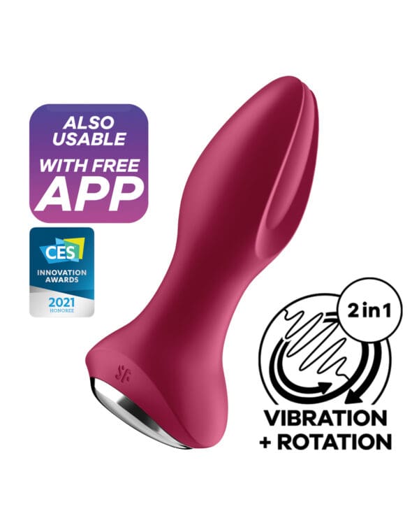 Satisfyer Rotator Plug 2+ - Fuchsia - Image 4