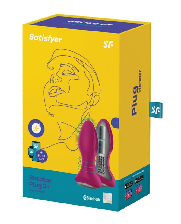 Satisfyer Rotator Plug 2+ - Fuchsia - Image 5