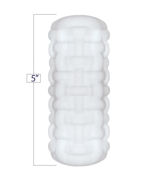 GeoStroker Two 5" Ultra-Soft TPR Stroker - White - Image 2