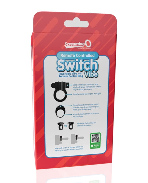 Screaming O Switch Remote Controlled Vibrating Ring - Black - Image 5
