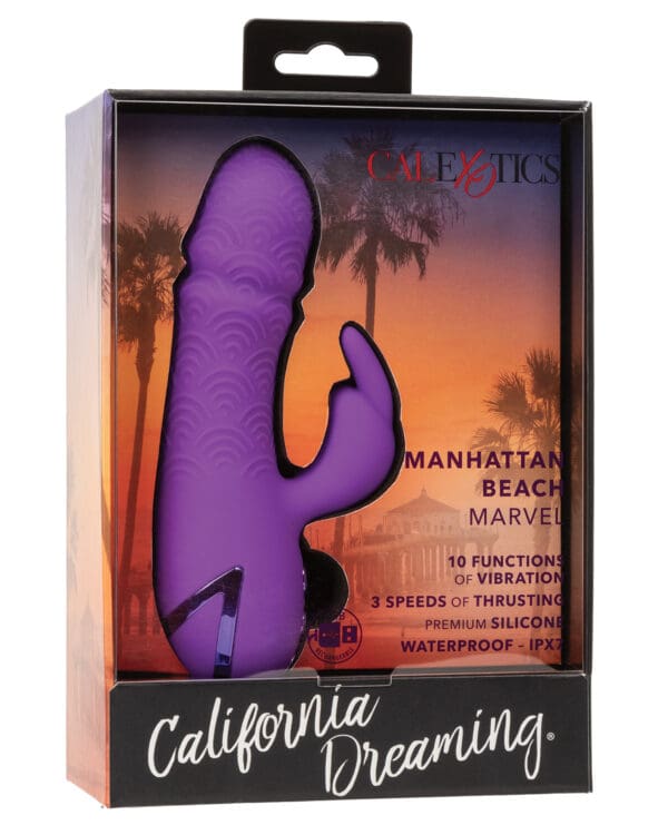 California Dreaming Manhattan Beach Marvel Dual Stimulation Vibe - Purple - Image 2