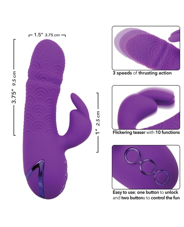 California Dreaming Manhattan Beach Marvel Dual Stimulation Vibe - Purple - Image 4