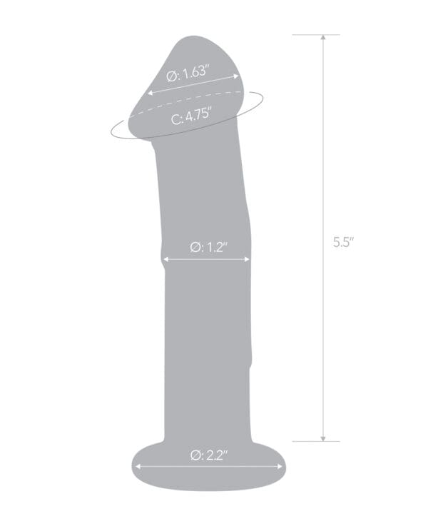 Glas 6" Dildo w/Veins & Flat Base - Image 4