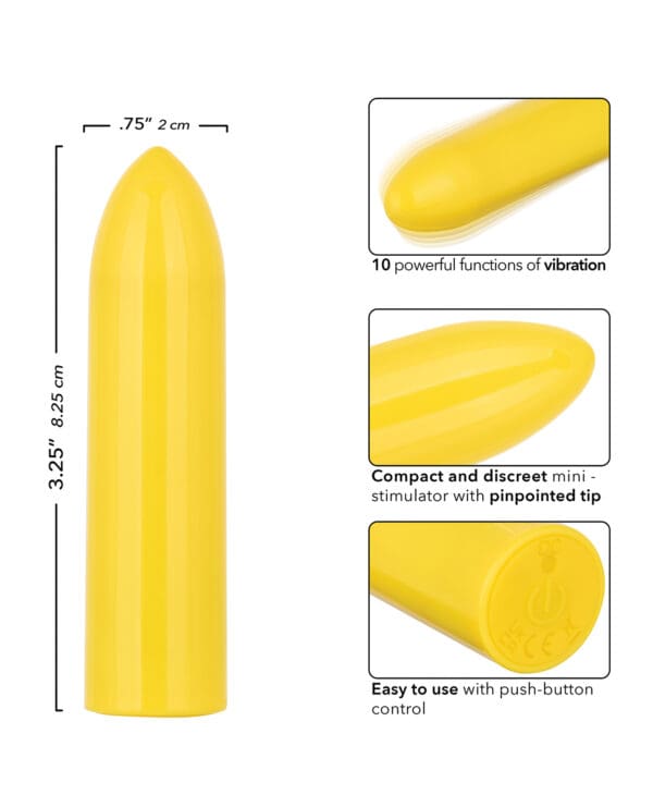 Turbo Buzz Classic Bullet Stimulator - Yellow - Image 5