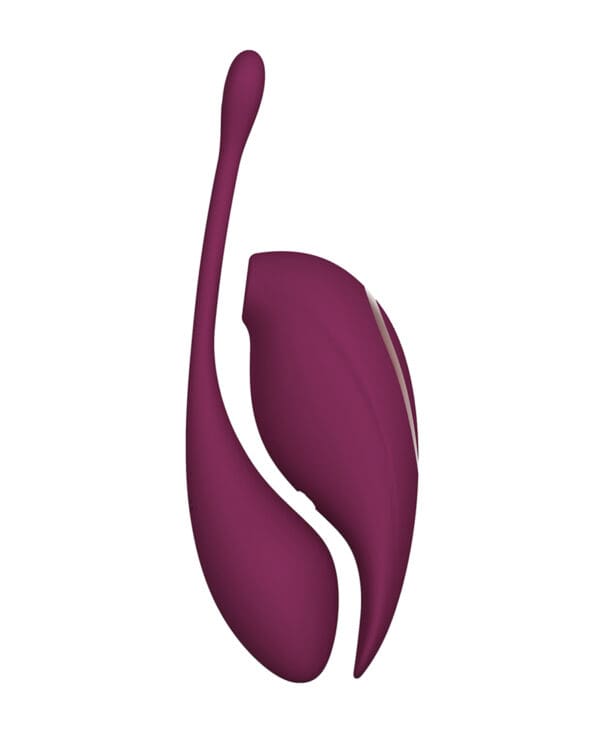 Shots Twitch 2 Vibrator w/Remote Control Vibrating Egg - Burgundy - Image 3