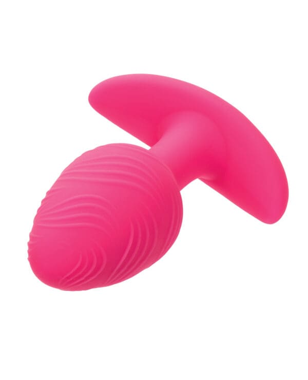 Cheeky Glow in the Dark Vibrating Butt Plug - Pink - Image 3