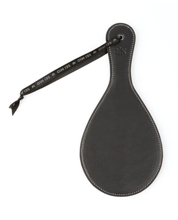 Sei Mio Roundly Chastised Broad Circular Spanking Paddle - Black - Image 2
