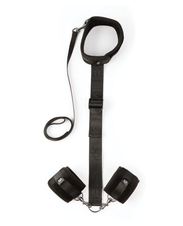 Sei Mio Neck Firmly in Check Adjustable Neck & Wrist Restraint Kit - Black - Image 2