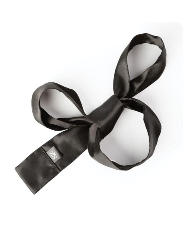 Sei Mio Nights in Tied Satin 2 X Silk Sash Restraints - Black - Image 2