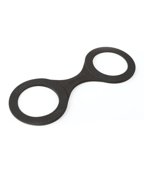 Sei Mio Handi Cuffs Super Strong Silicone Restraints - Large, Black - Image 2