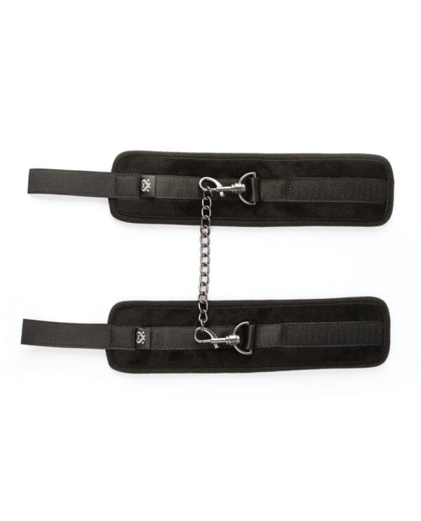 Sei Mio Legs Locked Padded Ankle Restraints - Black - Image 4