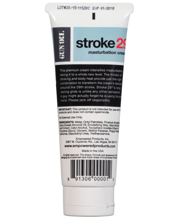 Stroke 29 Masturbation Cream - 6.7 oz Tube - Image 2