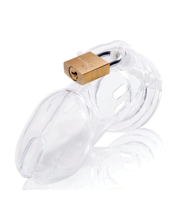 CB-6000 3 1/4" Cock Cage & Lock Set - Clear - Image 3
