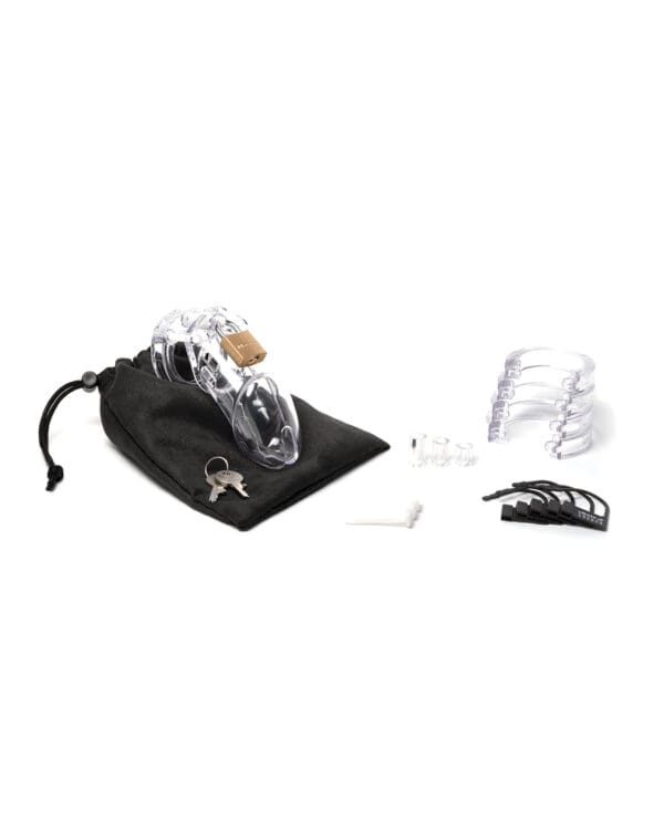 CB-6000 3 1/4" Cock Cage & Lock Set - Clear - Image 4