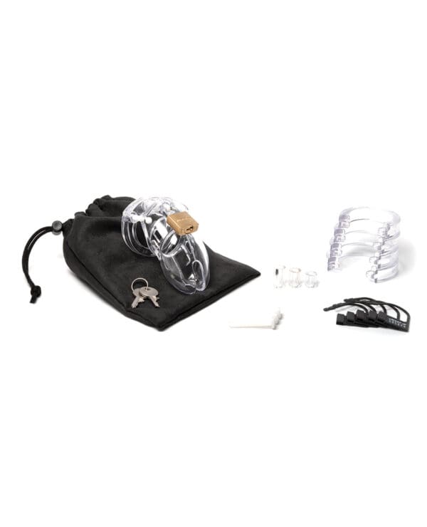 CB-6000S 2 1/2" Cock Cage & Lock Set - Clear - Image 4