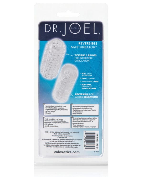 Dr. Joel Kaplan Reversible Masturbator - Clear - Image 4