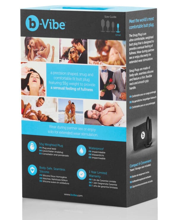 b-Vibe Weighted Snug Plug 1 - 55 g Black - Image 4