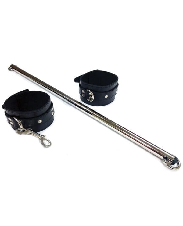Rouge Leather Leg Spreader Bar w/ Black Cuffs - Image 2