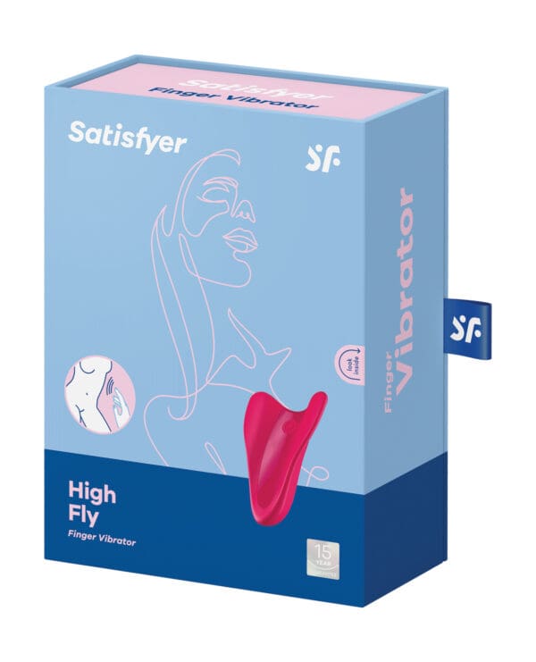 Satisfyer High Fly Finger Vibrator - Red - Image 5