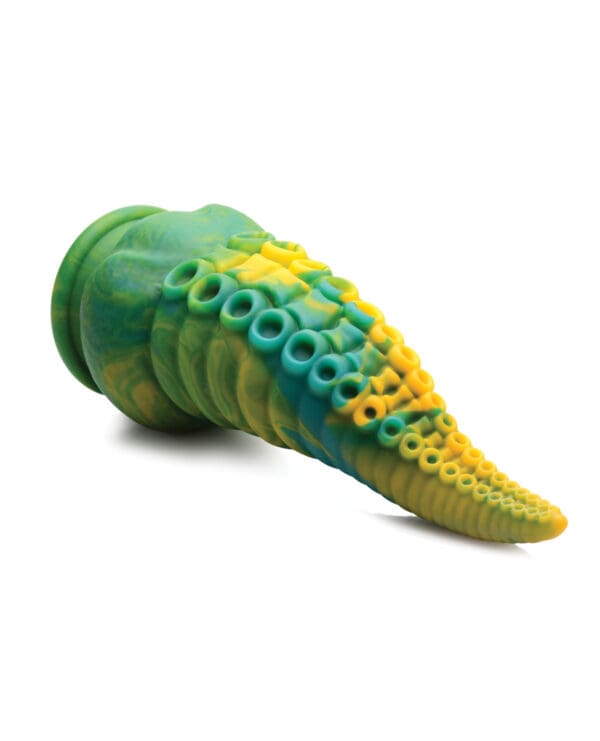 Creature Cocks Monstropus Tentacled Monster Silicone Dildo - Green/Yellow - Image 4