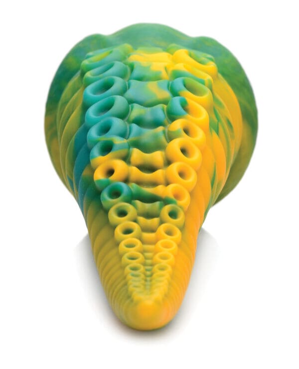 Creature Cocks Monstropus Tentacled Monster Silicone Dildo - Green/Yellow - Image 5