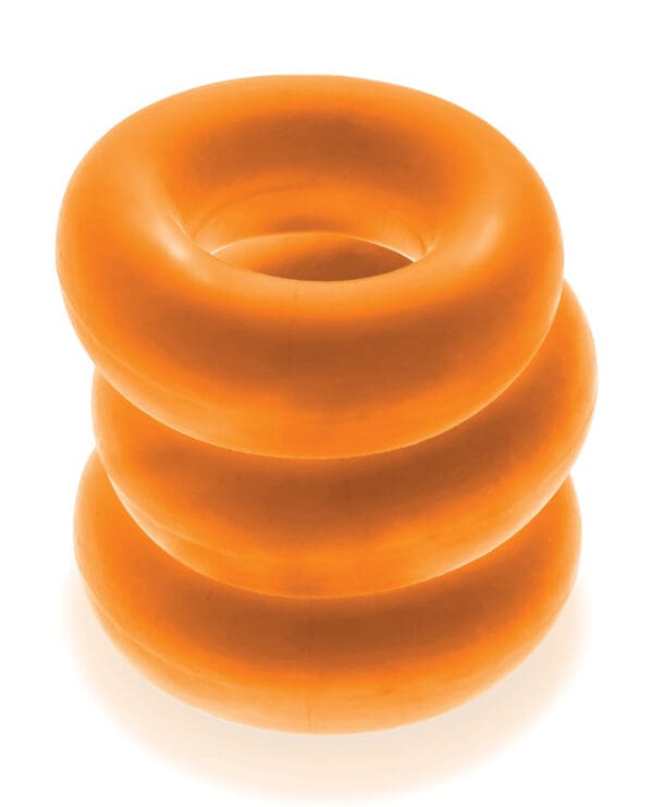Oxballs Fat Willy 3 Pack Jumbo Cock Rings - Orange - Image 2