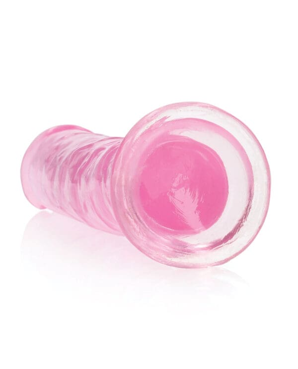 Shots RealRock Crystal Clear 7" Straight Dildo w/Suction Cup - Pink - Image 5