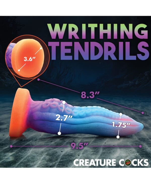 Creature Cocks Tenta-Cock Silicone Dildo - Glow in the Dark - Image 5