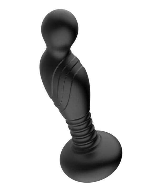 Ass-sation Remote Vibrating P Spot Plug - Black - Image 3