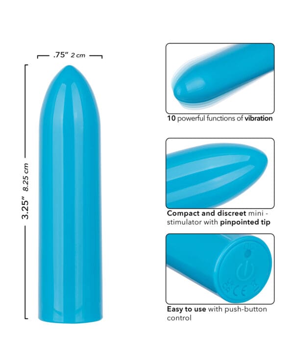 Turbo Buzz Classic Bullet Stimulator - Blue - Image 5