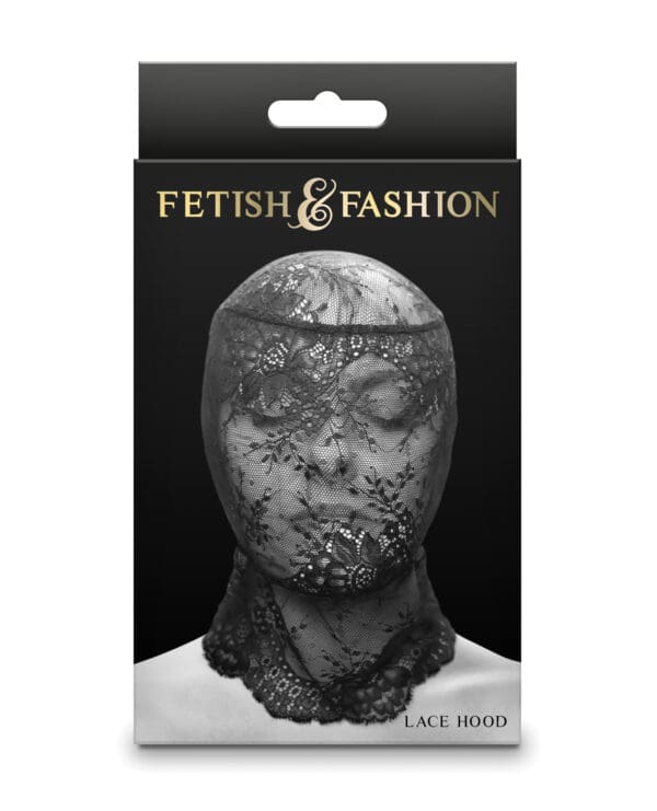 Fetish & Fashion Lace Hood - Black - Image 2