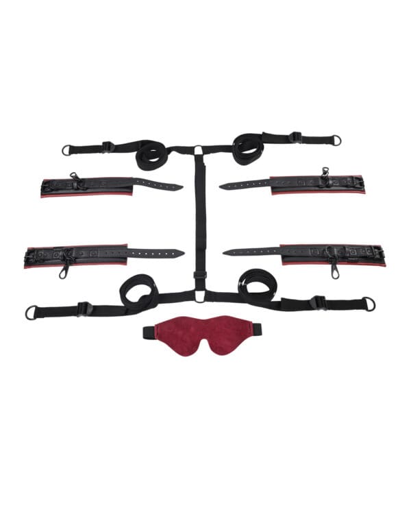 Saffron Under the Bed Adjustable Restraint System - Black and Red - Image 2